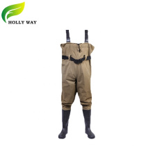 Taslon Nylon Waterproof Wader with PVC Cleated Boots